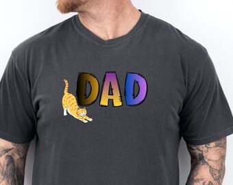 Comfort Colors Cat Dad Shirt, Father's Day Gift for Cat Dad, Funny Cat Lover Tee, Pet Dad Shirt, Cute Cat Owner Gift, Cat Daddy Shirt