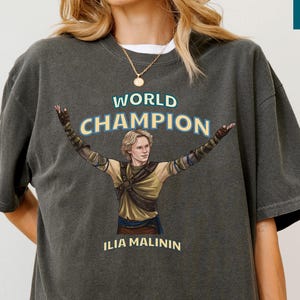 Ilia Malinin World Champion Shirt Comfort Colors, 2026 Prague Figure Skating Tee, Vintage Ice Skating Shirt, Quad Era Fan Gift