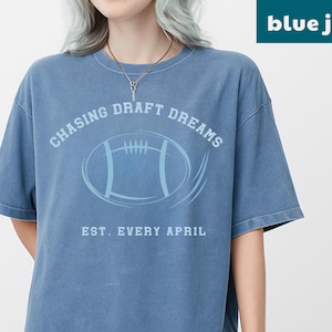 vintage football shirt chasing draft dreams distressed tee
