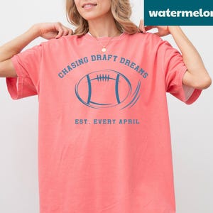 vintage football shirt chasing draft dreams distressed tee
