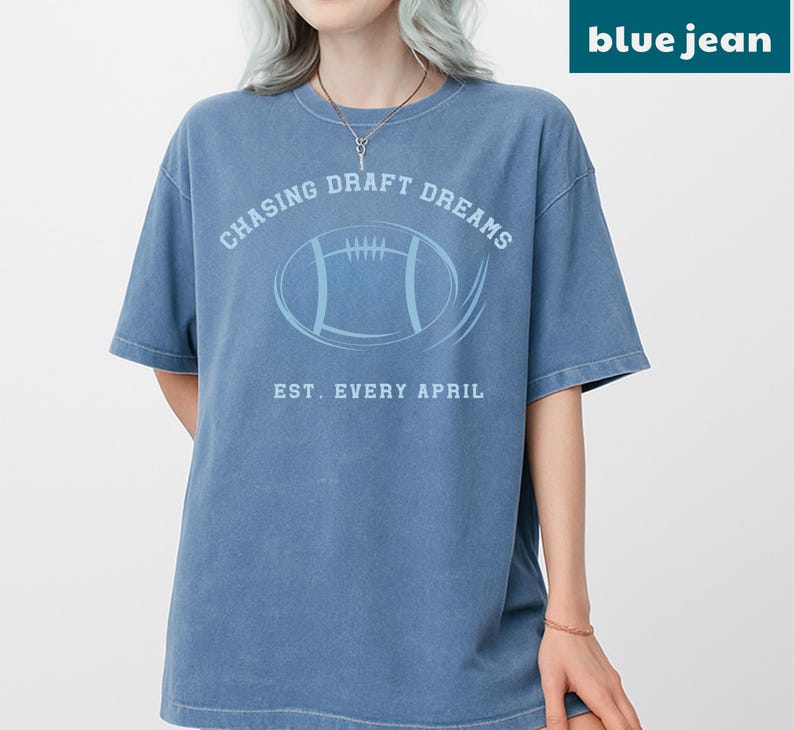 vintage football shirt chasing draft dreams distressed tee