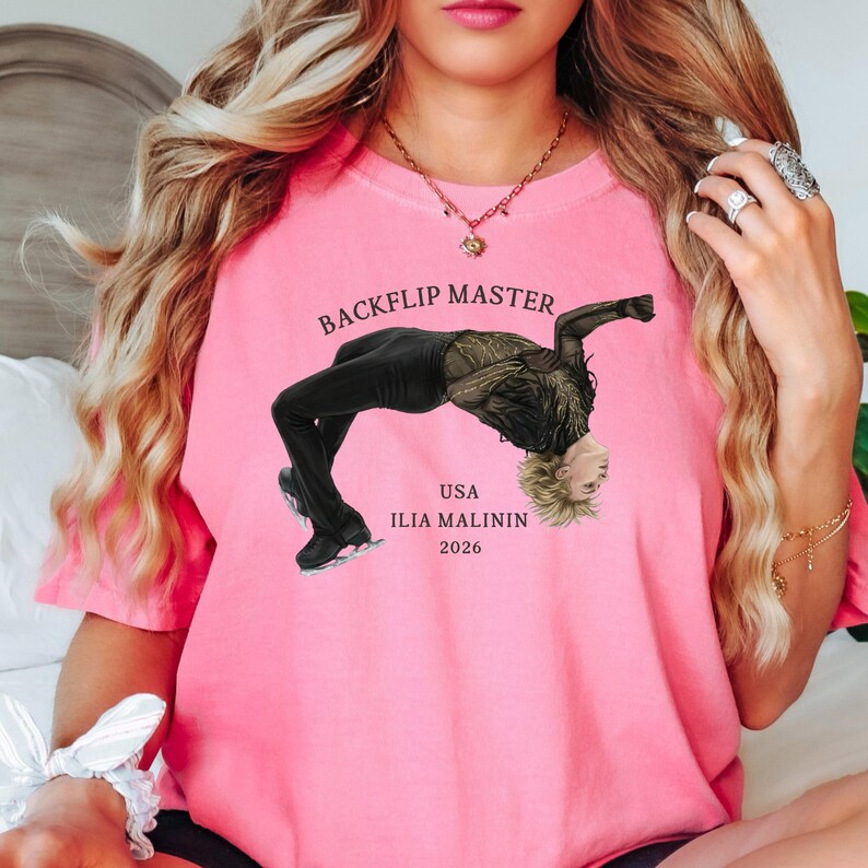 Short sleeve figure skating shirt backflip master design