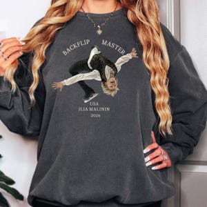 Ilia Malinin fan sweatshirt ice skating graphic