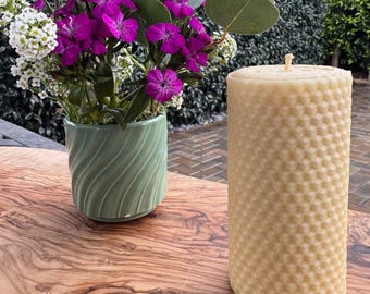 Handgerolde kaars met pure bijenwas – 4” natuurlijke honingraat – niet giftig, geurloos, milieuvriendelijk