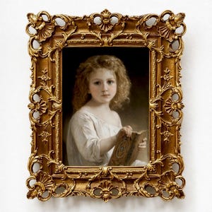 Marco de fotos barroco dorado ornamentado de 5x7 pulgadas – Acabado a mano estilo rococó vintage
