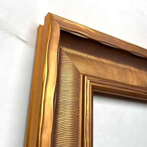 Custom 3.5” Wide Antique Gold Museum Frame –  Lightweight Vintage Wall Art Frame