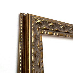 Custom Size 1.5” Wide Vintage Gold Distressed finish Frame –  Lightweight Wall Art Frame