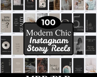 Plantillas modernas y elegantes para historias de Instagram (MRR PLR) / Reels de marketing sin rostro / Plantillas Canva de estilo de vida de lujo / Paquete de interacción de Instagram