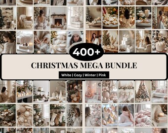 Más de 400 fotos de stock de Navidades invernales acogedoras y blancas / Paquete festivo con estética invernal / PLR MRR / Imágenes navideñas de Winter Wonderland