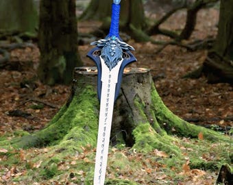 Frostmourne Sword Replica: World of Warcraft Lich King, Stainless Steel with Wall Plaque (Best Christmas Gift)