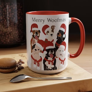 Christmas Dog  Mug, Funny Christmas Gift for Dog Lovers, Puppy Crew Coffee Cup, Stocking Stuffer Pet Owner, Coffee mug, gift, holiday, cute