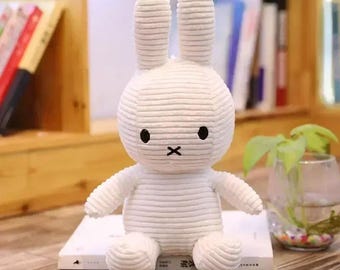 Coelhinha de Pelúcia Kawaii Miffy, Boneca de Pelúcia Macia de Veludo Cotelê, Presente Fofo de Pelúcia Anime para Meninas, Surpresa de Aniversário