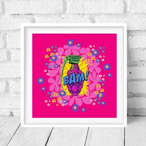 Flower Bomb Pink Fine Art Print