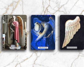 Angelus Conographia - Angel Statue Oracle Cards - 42  Large Cards - self published - Indie deck - open edition