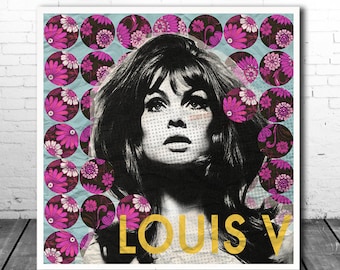 Photo Image Sixties Model Jean Digital Collage Art Print