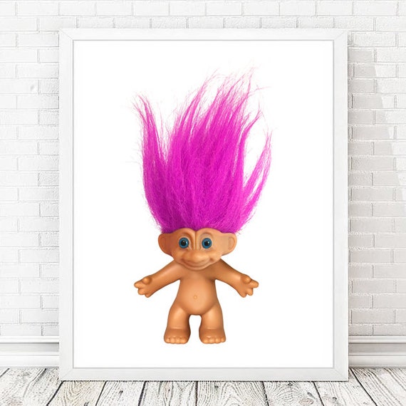 Buy Vintage Retro Troll Doll Pink Hair Photo Print Graphic Art