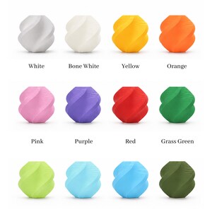 May include: A grid of twelve small, spiraled, geometric vases labeled Color Options. The colors include white, bone white, yellow, orange, pink, purple, red, grass green, apple green, ice blue, sky blue, and dark green, each arranged in rows.