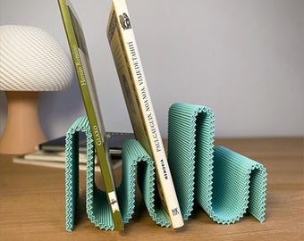 Wave Book Stand - Modern Decorative Book Holder for Desktop Organization
