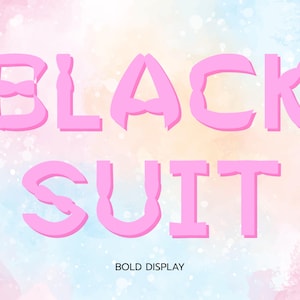 Display Font · Bold Edgy Typeface · Black Suit