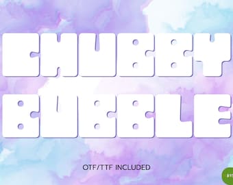 Chubby Bubble Font – Rounded Bubble Typeface for Kids Branding & Playful Design
