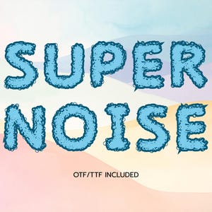 Grunge Texture Font · Distressed Rough Display Typeface · Super Noise
