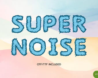 Grunge Texture Font · Distressed Rough Display Typeface · Super Noise
