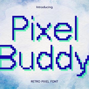 Fonte retrô em pixel art · Fonte para jogos de 8 bits · Pixel Buddy
