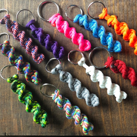 Paracord Keychain Para-cord Key Survival Keychain Twist - Etsy