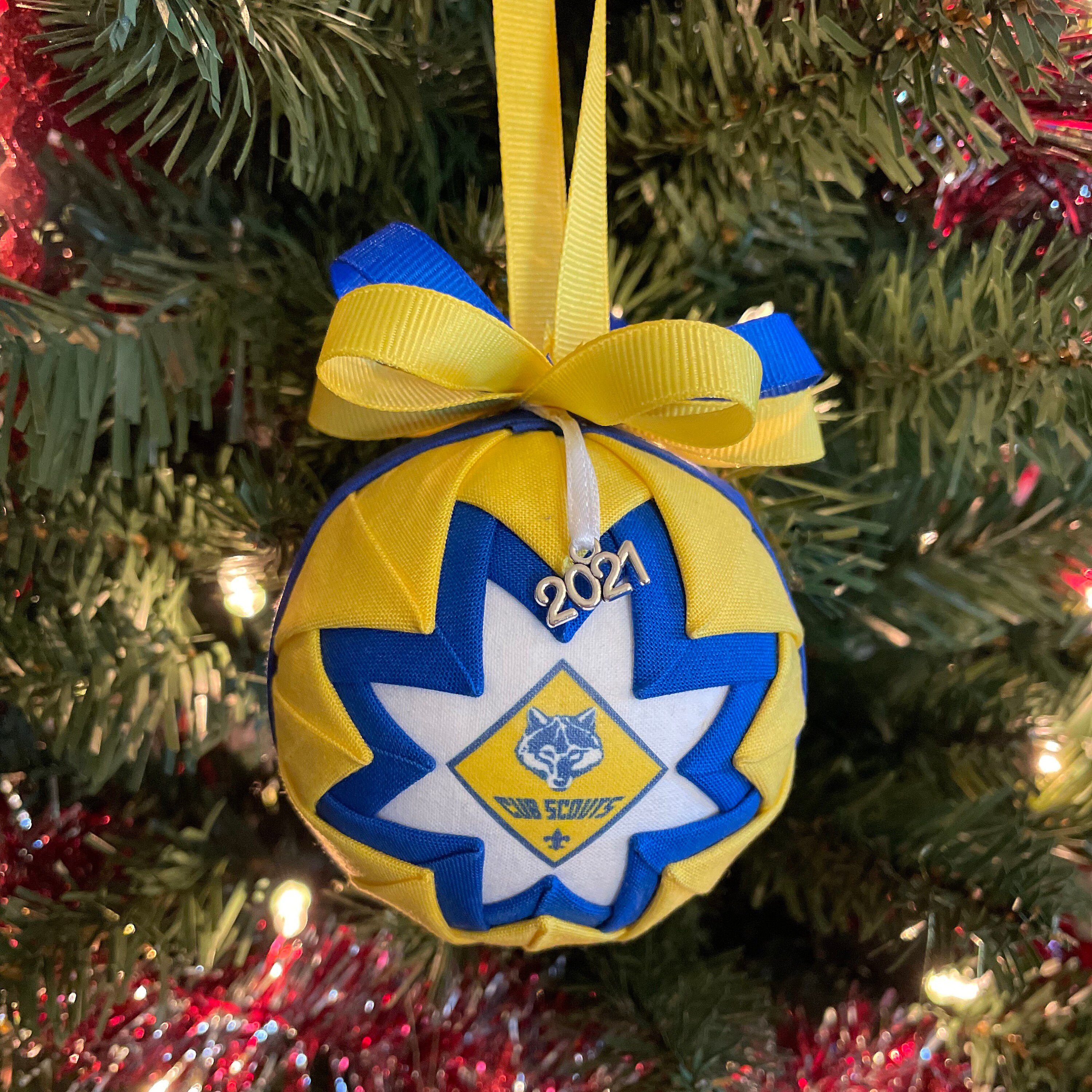 Bsa Christmas Ornament 2022 Cub Scouts Quilted Fabric Ornament Scout Ornaments Boy | Etsy