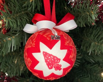 Order of the Arrow Quilted Fabric Ornament, Scout Ornaments,  Boy Scouts, BSA Ball Ornament, OA Arrowhead, Scout Gifts, 2021, 2022 Ornaments