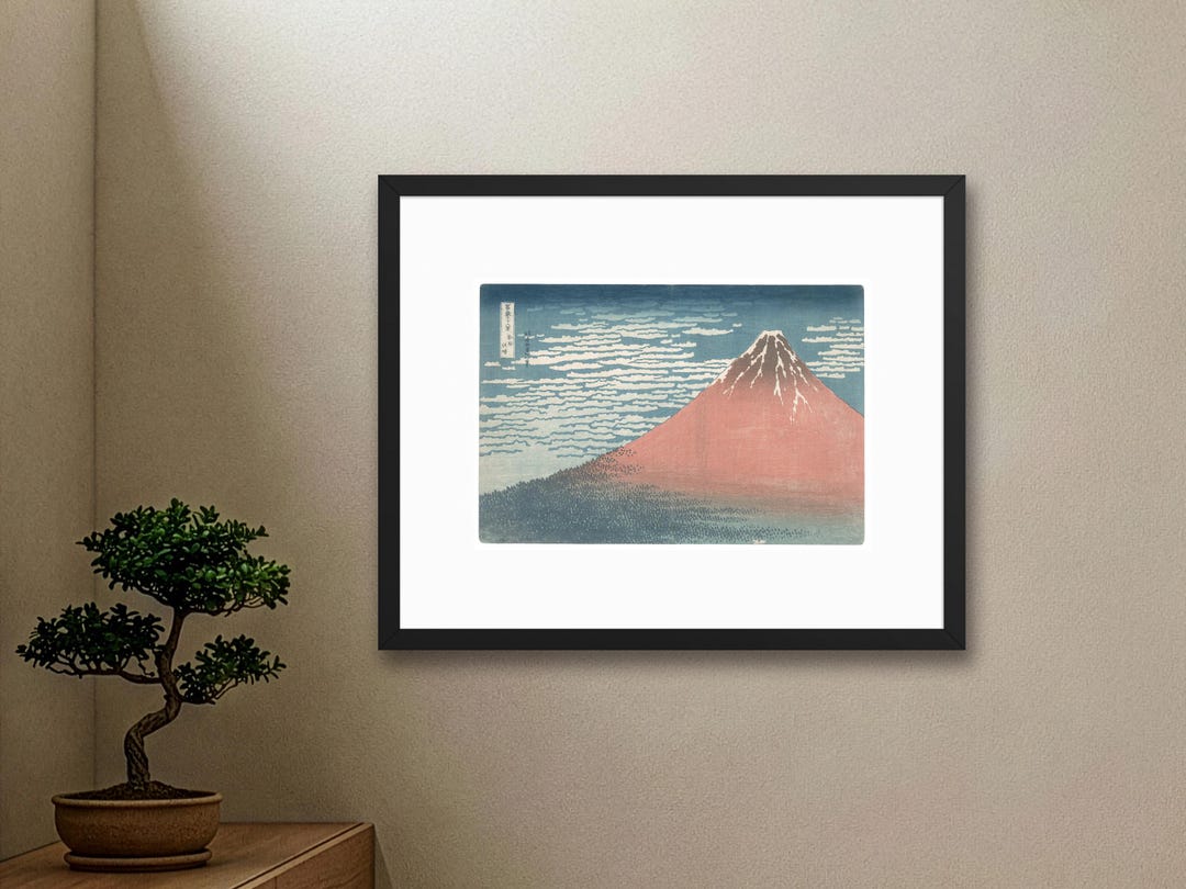 Mountain Art – Hokusai Red Fuji, Japanese Woodblock Print - Etsy