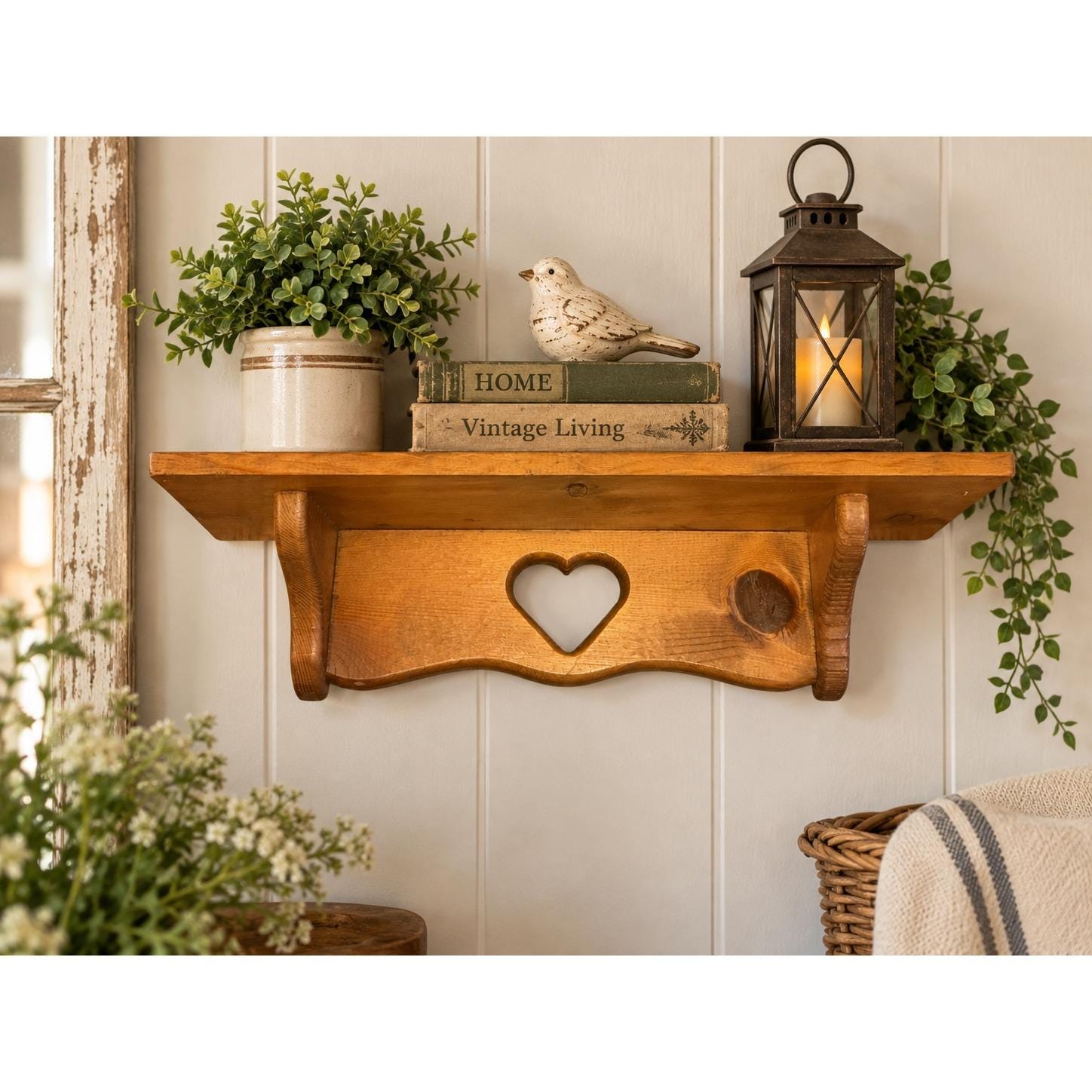 Vintage Trinket Heart Shelf - Etsy