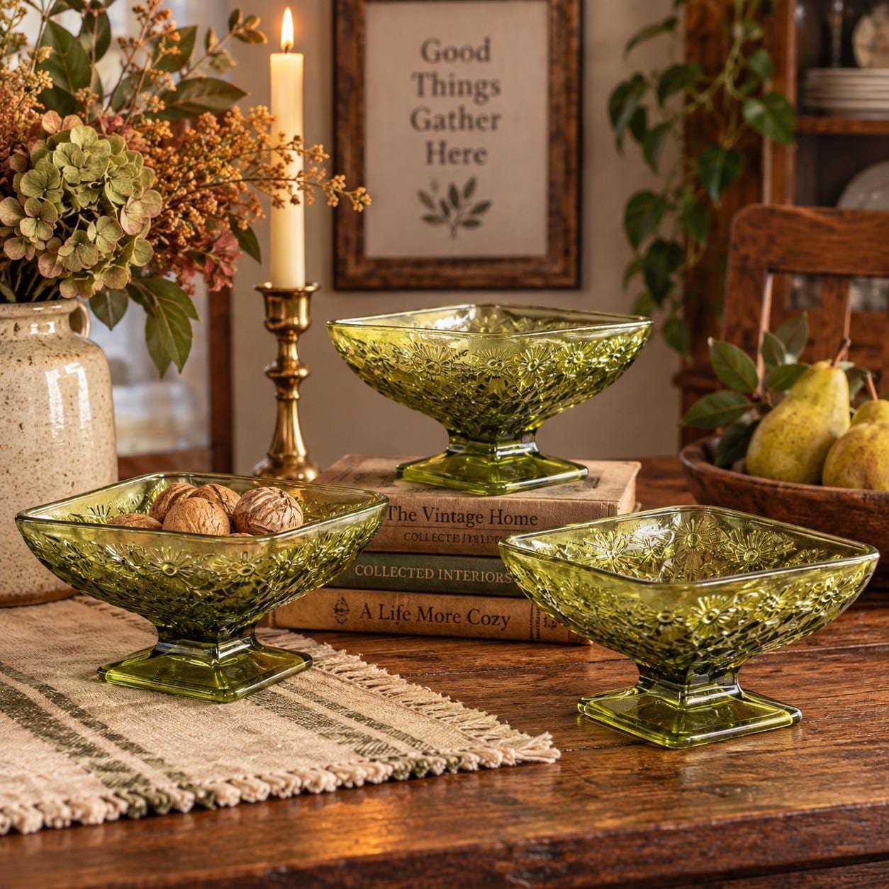 Green Vintage Indiana Glassware - Etsy