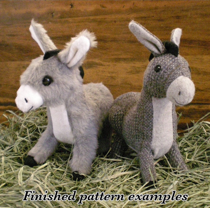 Plush Donkey Toy Pattern - Etsy