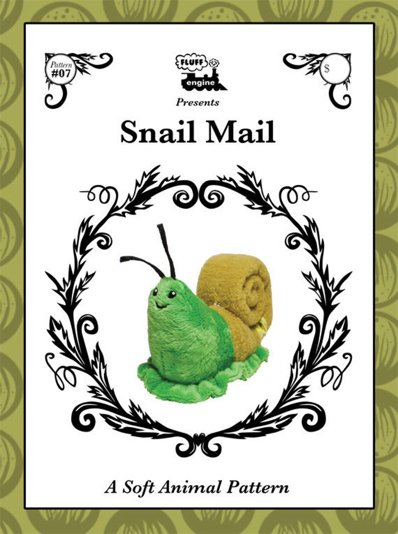 Snail Mail plush toy snail pattern image 1