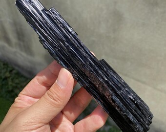 6.93" Raw Black Tourmaline Crystal | Madagascar Healing Stone