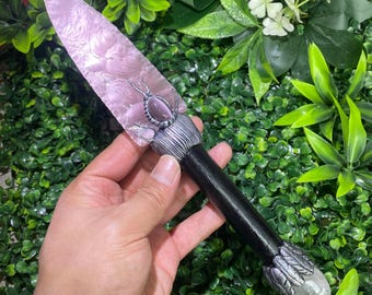 11 inch Handcrafted Opal Dagger | Ornate Decorative Weapon Sculpture | Crystal Display Carving