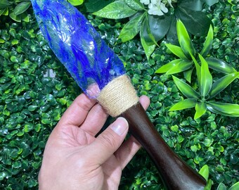 10.8 inch Handcrafted Smelted Crystal Dagger | Ornate Decorative Weapon Sculpture | Crystal Reiki Display Carving
