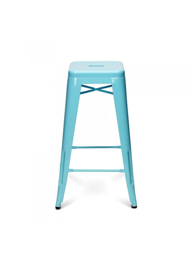 Custom Painted Tolix Style Stool in the Color of your Choice image 3