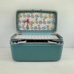 Vintage Samsonite Train Case Charging Station with Liberty of London Message Board image 10