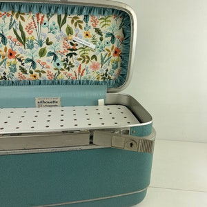 Vintage Samsonite Train Case Charging Station with Liberty of London Message Board image 7