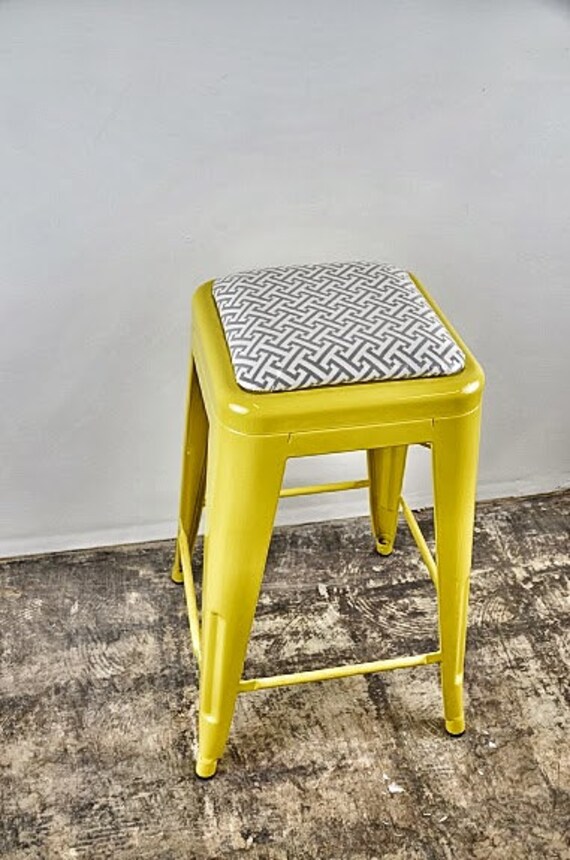 Custom Upholstered Tolix Style Stool Cushions ADD ON listing Etsy