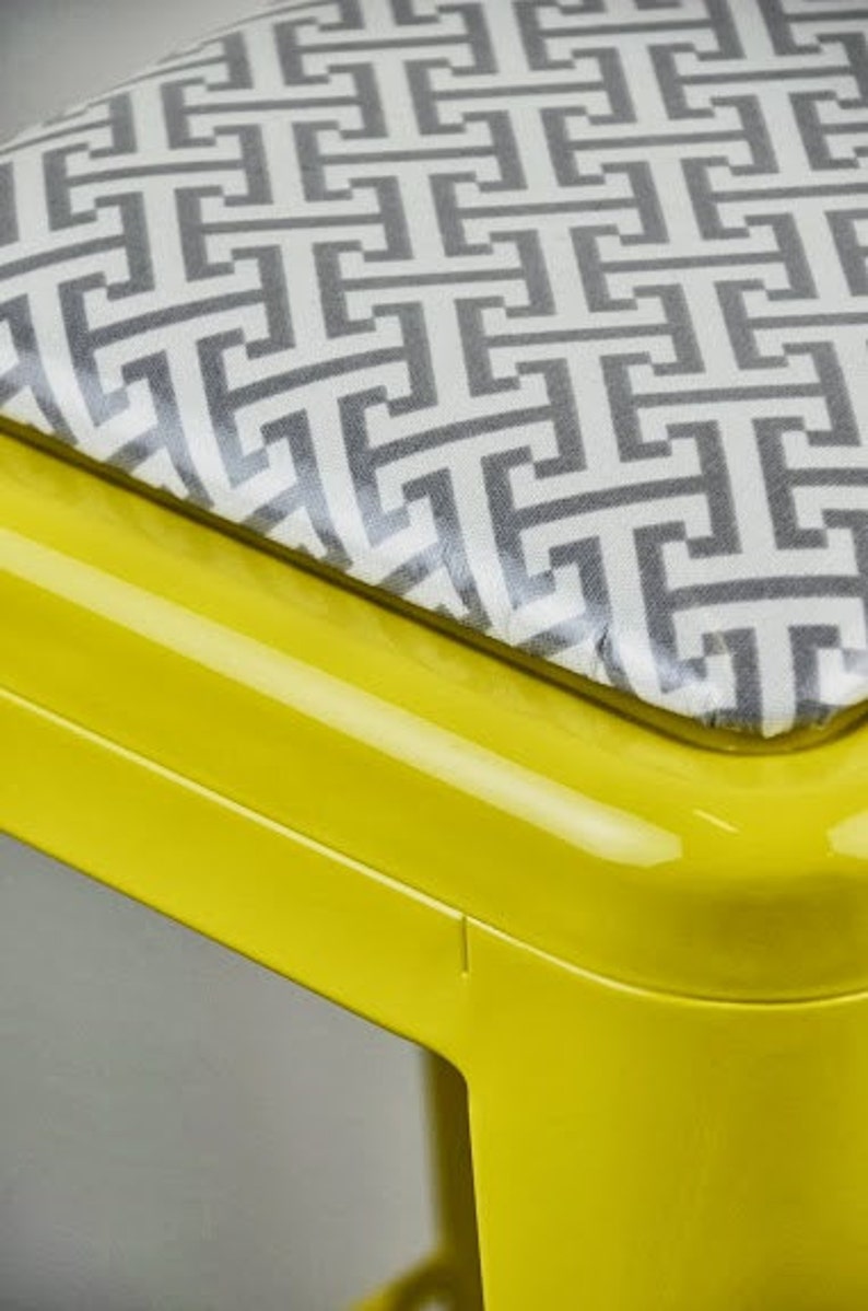 Custom Upholstered Tolix Style Stool Cushions ADD ON listing Etsy