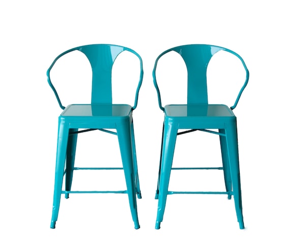 Custom Tolix Style Arm Chair Counter Stool In 26 Custom Tolix Style Arm Chair Counter, Counter Height Arm Chair