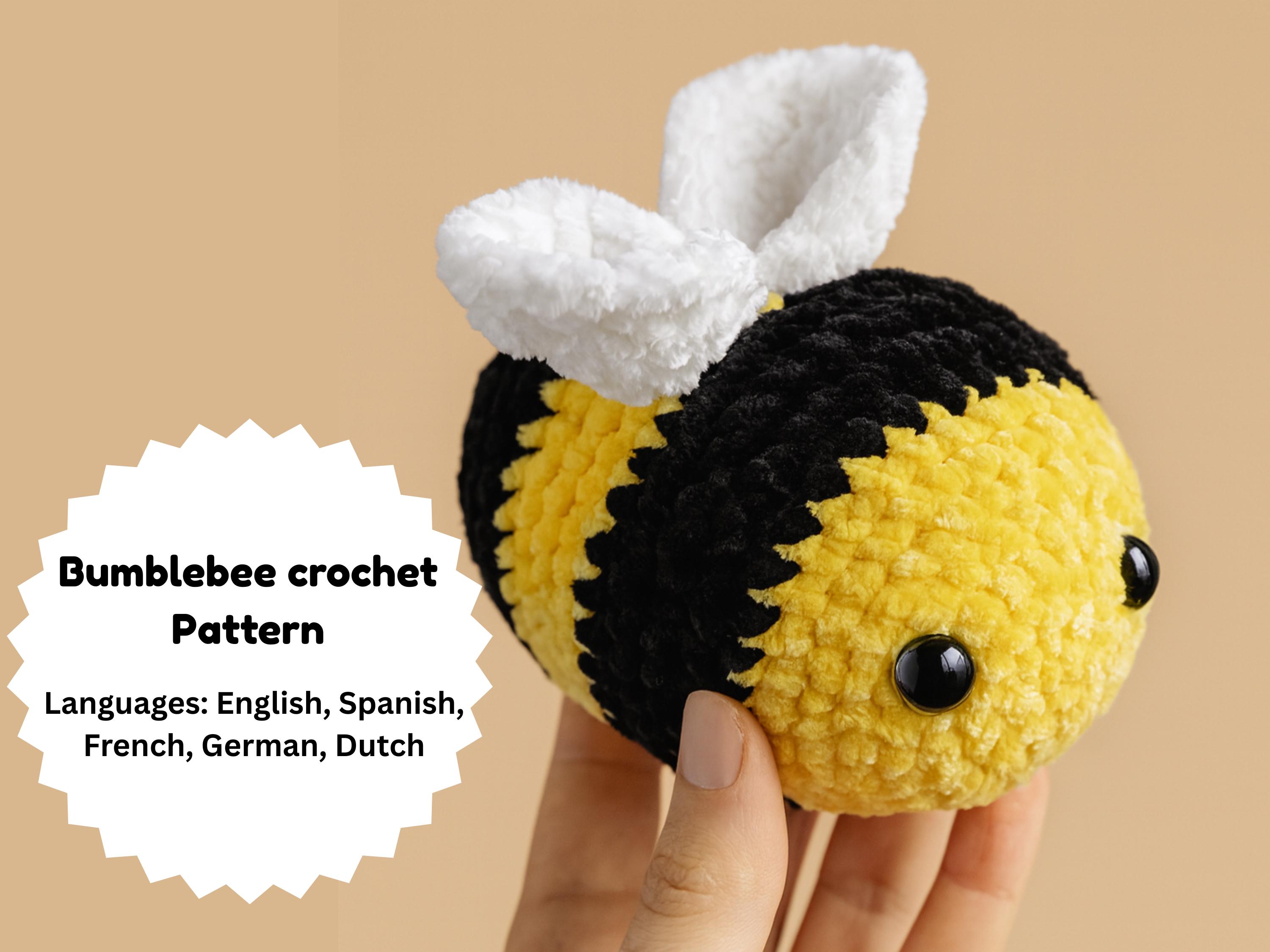 Bumblebee Crochet Pattern PDF – Easy Low-sew Bee Plushie Pattern ...