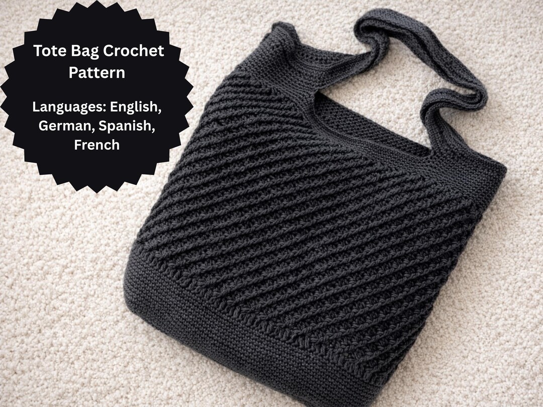DIY Crochet Tote Bag Pattern PDF – Easy & Beginner-friendly Tutorial ...