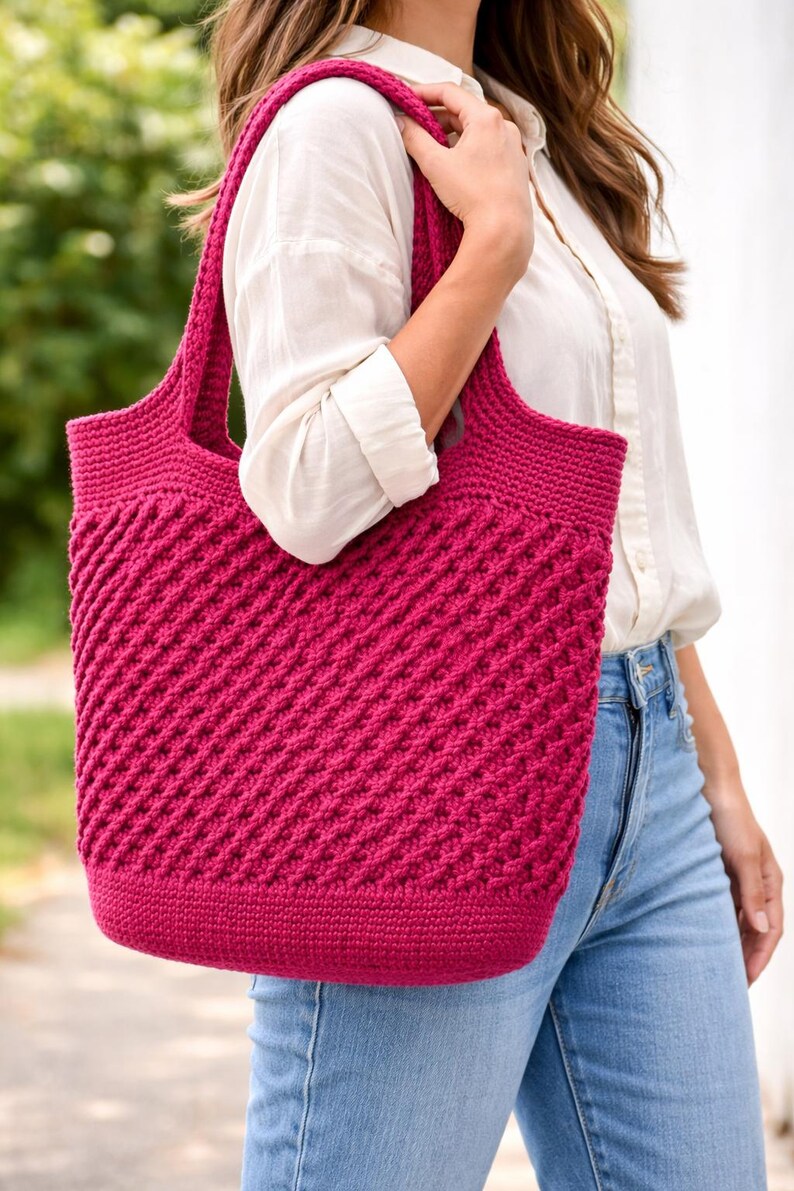 DIY Crochet Tote Bag Pattern PDF – Easy & Beginner-friendly Tutorial ...