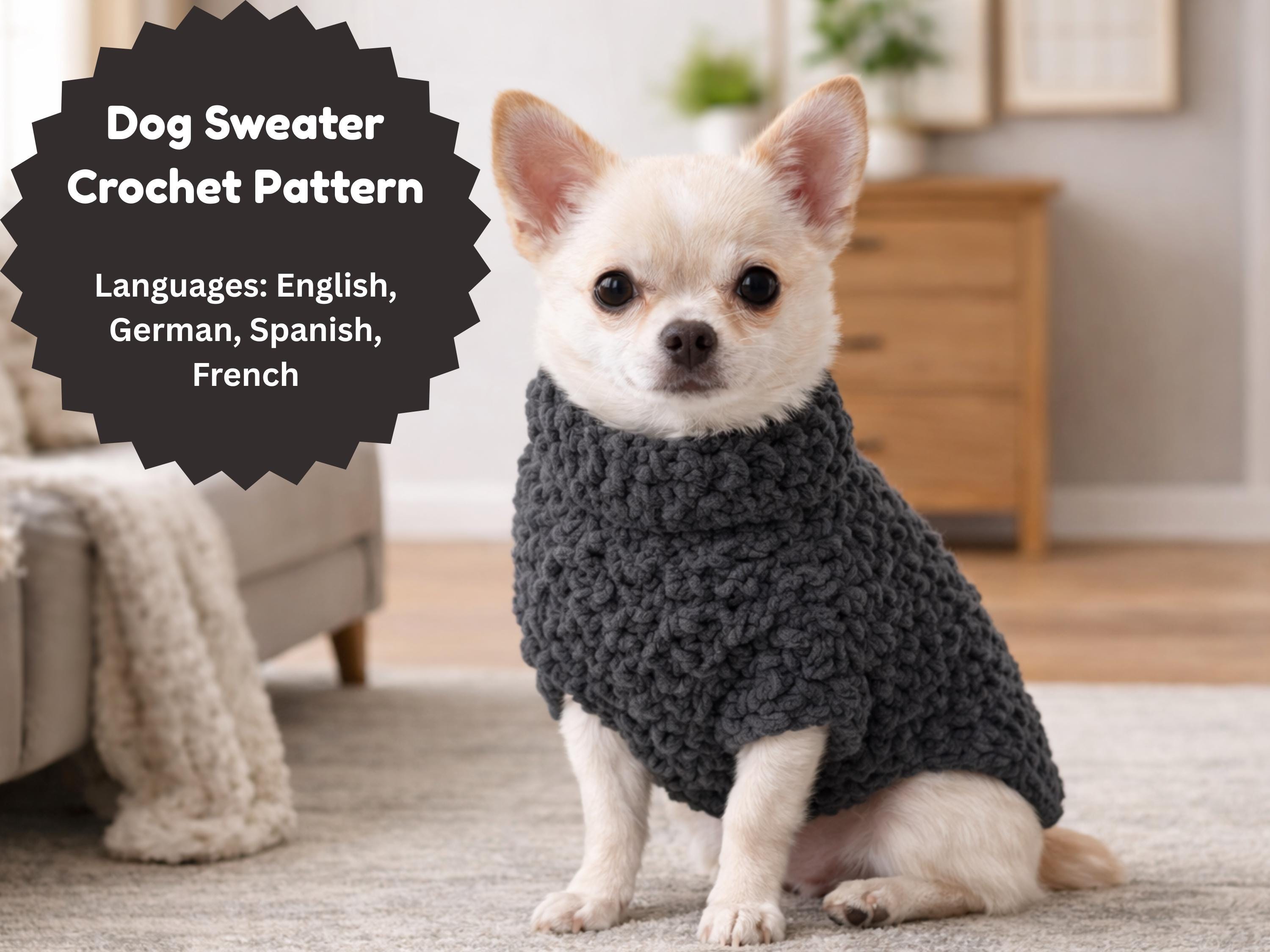 40 Dog Crochet Patterns for Amigurumi, Wearables, and Giftable Makes 1 Easy Crochet Dog Coat Pattern Beginner Pet Sweater (