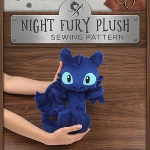 Dragon Fury Plush Sewing Pattern PDF | Magical Night Fury Softie Tutorial | Fantasy Creature DIY Stuffed Toy | Dragon Plushie Guide
