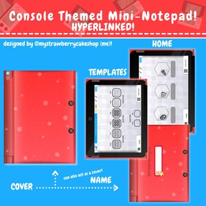 Cute Hyperlinked Console Themed Notepad | PDF Digital Notebook | Goodnotes iPad and Tablet Template | Hyperlink Tabs